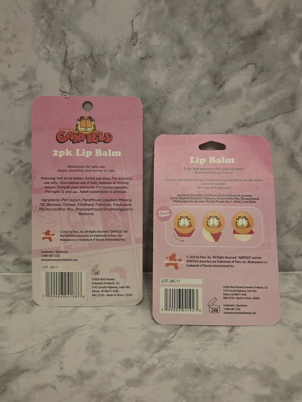 Garfield Bath Set 7 Pieces - Purple & Pink Bath Accessories